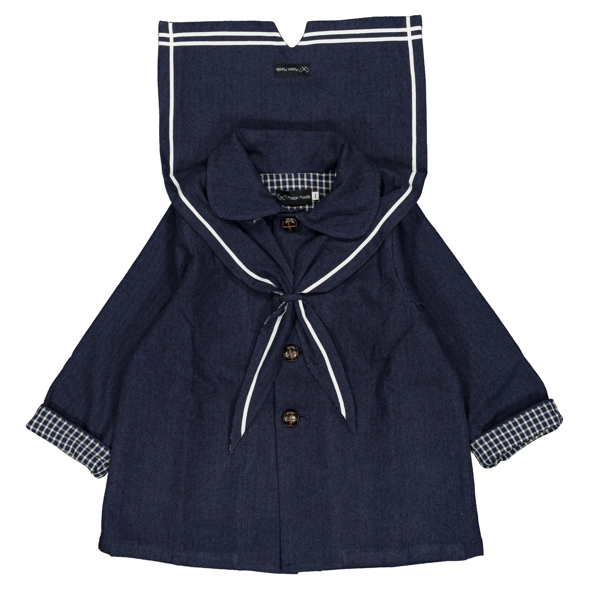 Manteau VOLTAIRE- chevron bleu