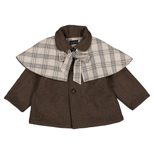 Manteau DARCY- lainage marron