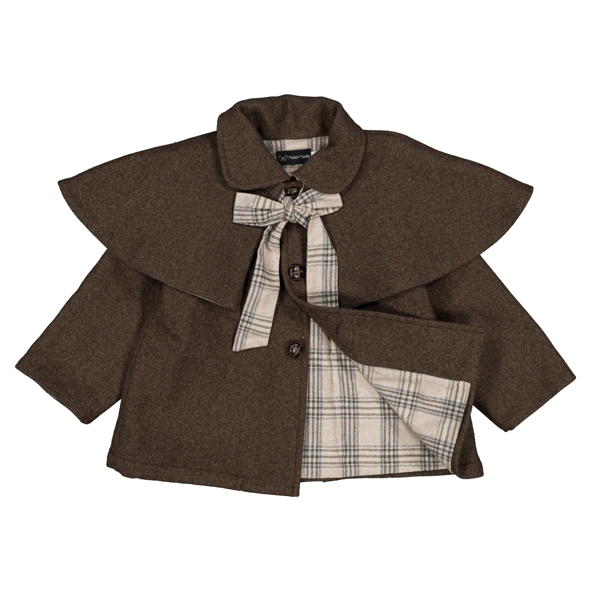 Manteau DARCY- lainage marron