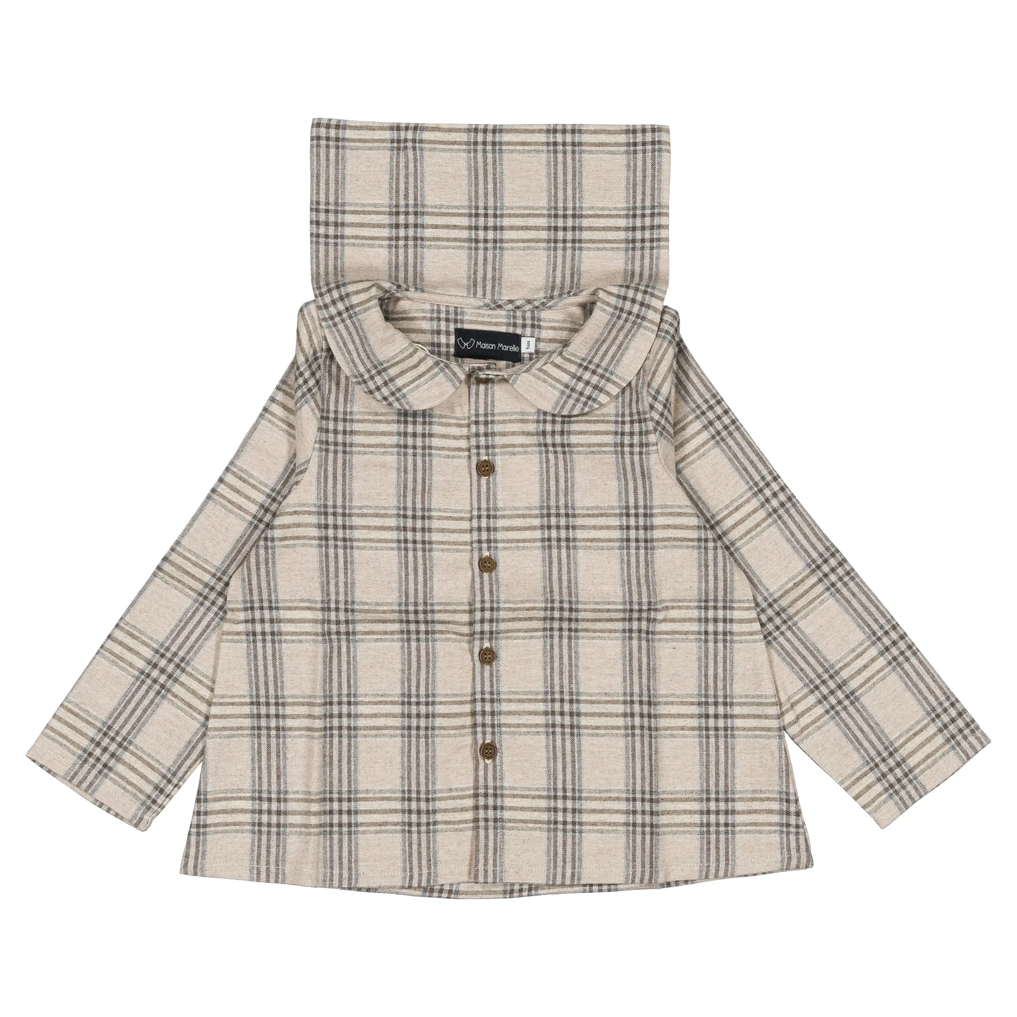 Blouse MONCEAU- tartan beige