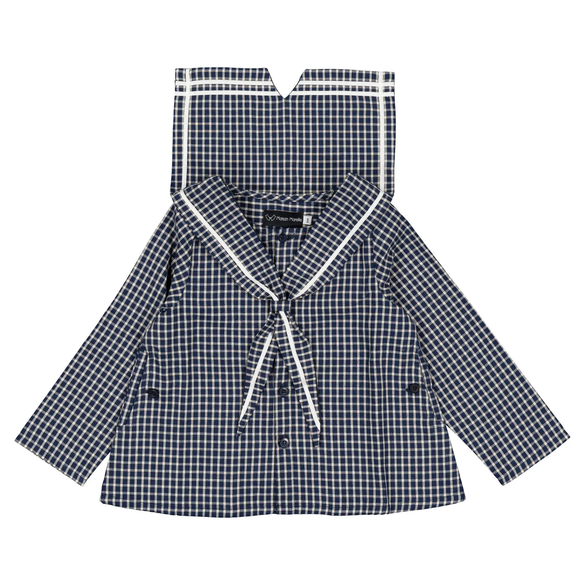 Blouse CHAPTAL- carreaux bleu 