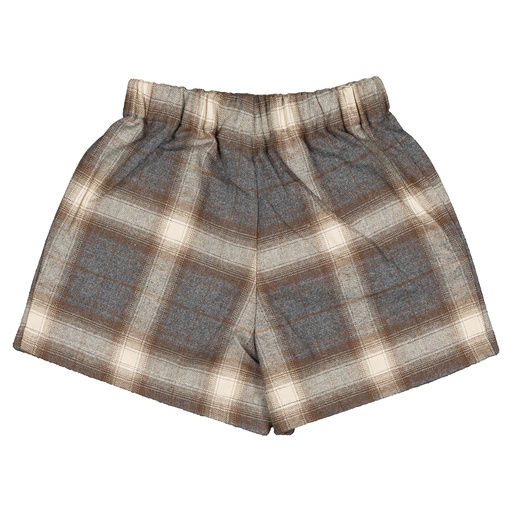 Short SEVRES -  tartan marron