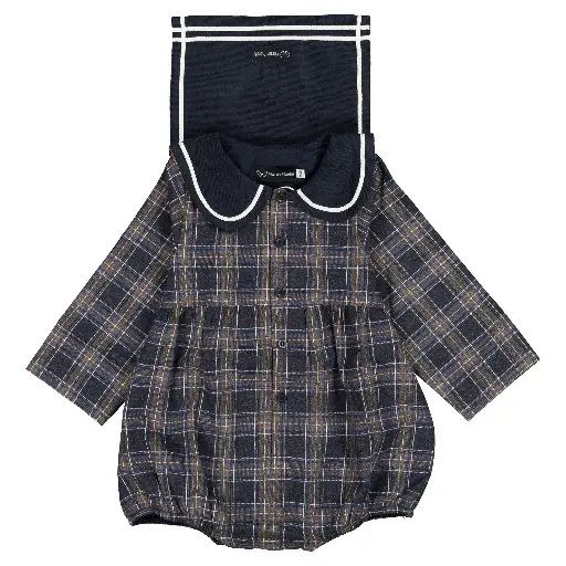Barboteuse BAC - tartan bleu