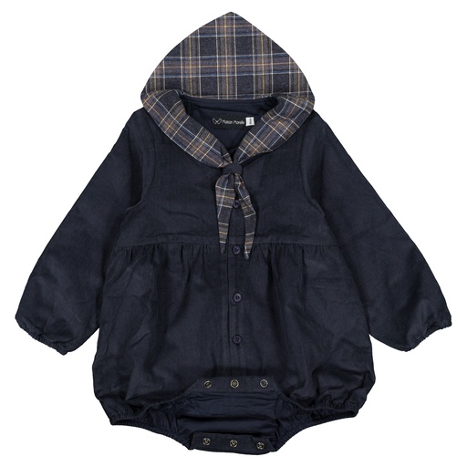 Barboteuse ROI -  velours navy