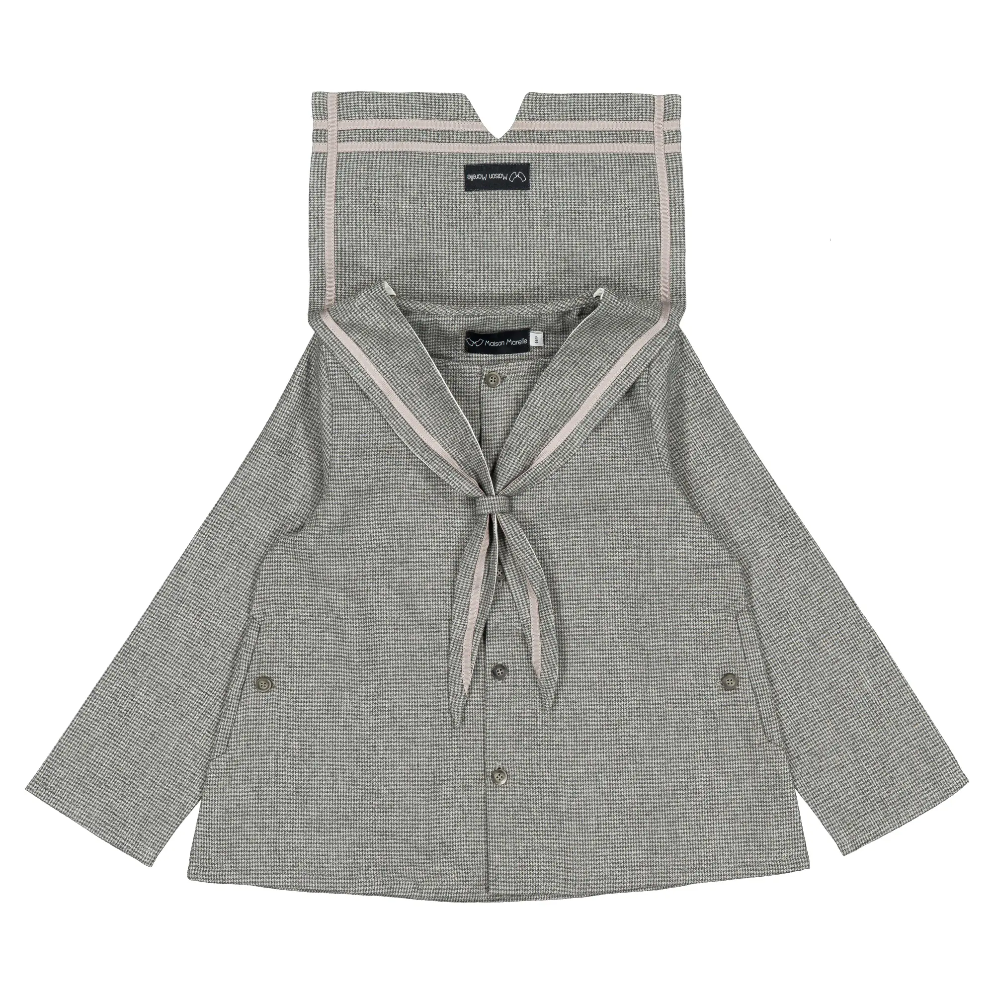 Blouse CHAPTAL- Pied-de-poule galet