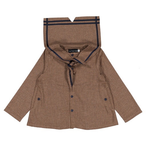 Blouse CHAPTAL- Pied-de-poule cacao