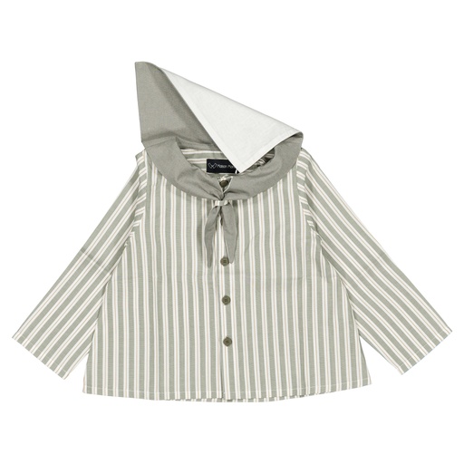 Blouse MONGE- rayures sauge