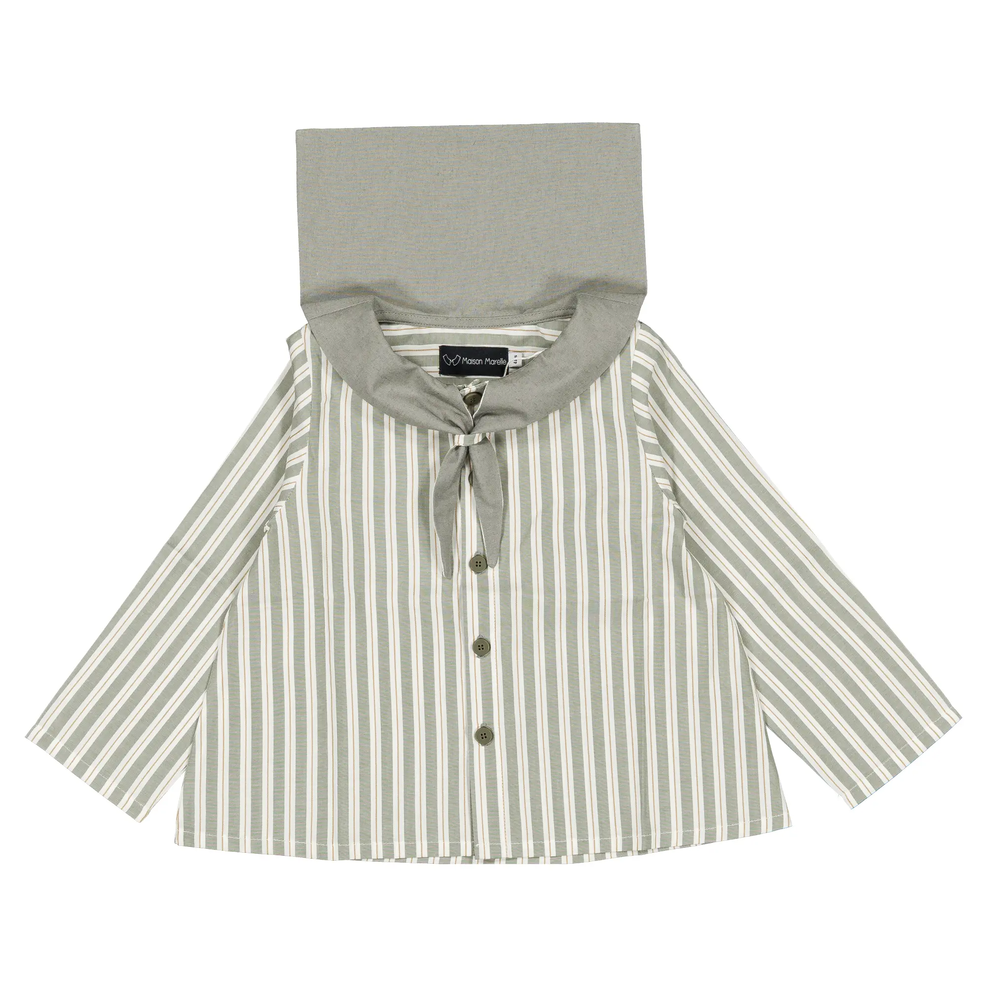 Blouse MONGE- rayures sauge