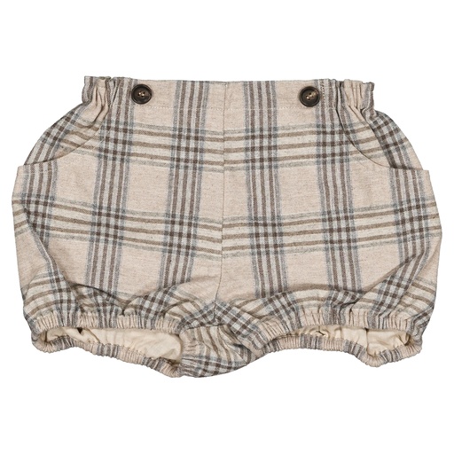 Bloomer à bretelles TERNES- tartan beige