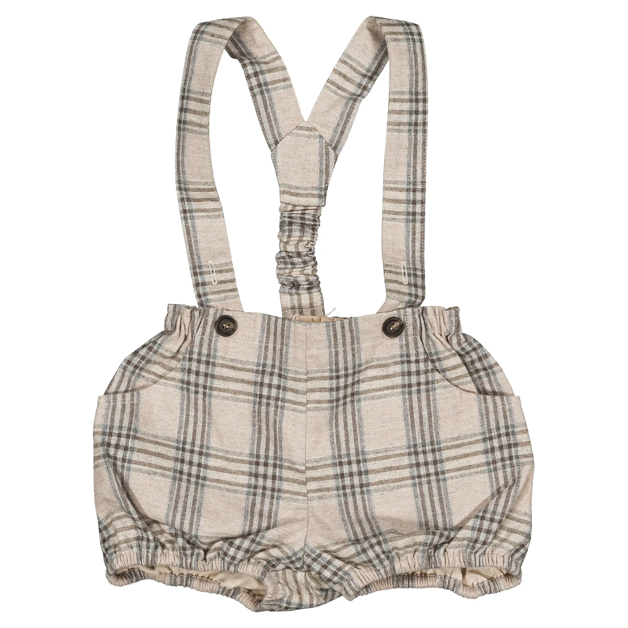 Bloomer à bretelles TERNES- tartan beige