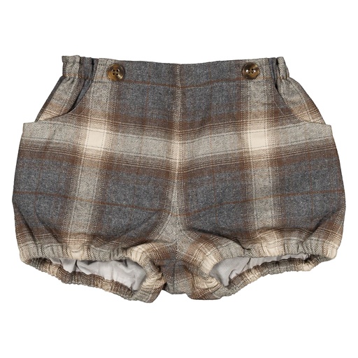 Bloomer à bretelles TERNES- tartan marron